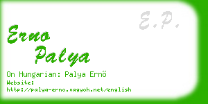 erno palya business card